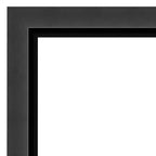 Miroir mural carré de salle de bain noir 31" x 31", bords non biseautés