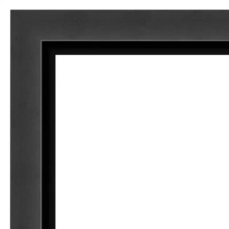 Miroir mural carré de salle de bain noir 31" x 31", bords non biseautés
