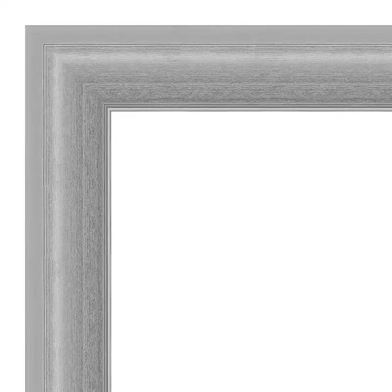 Miroir de salle de bain étroit en nickel poli 23" x 29", sans biseau