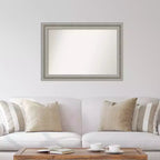 Miroir mural encadré argenté de 42" x 30", non biseauté, rectangulaire