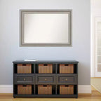 Miroir mural encadré argenté de 42" x 30", non biseauté, rectangulaire