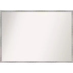 39" x 28" Non-Beveled Shiplap White Narrow Wood Bathroom Wall Mirror - Amanti Art: Includes Mounting Hardware