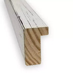 Miroir mural de salle de bain blanc étroit en bois, 39" x 28", sans biseau