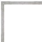 Miroir mural de salle de bain blanc étroit en bois, 39" x 28", sans biseau