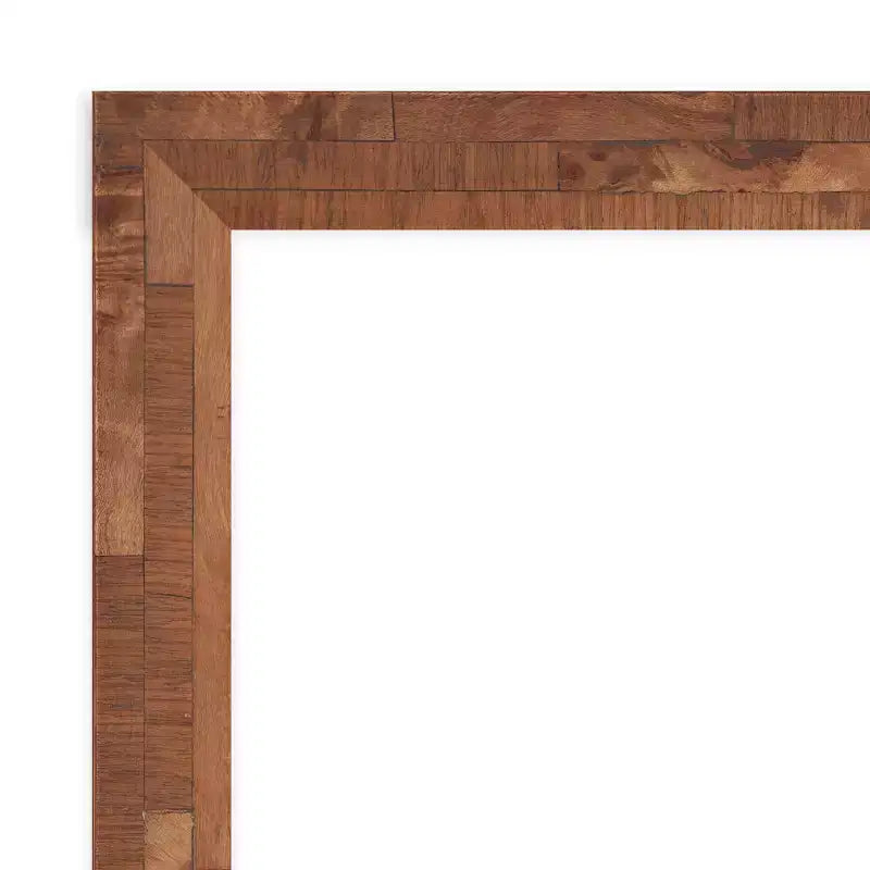 Miroir pleine longueur à suspendre de 43,18 cm x 129,54 cm, en bois de pacanier clair, sans biseau
