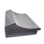Miroir mural rectangulaire 42" x 30" en nickel poli, sans biseau