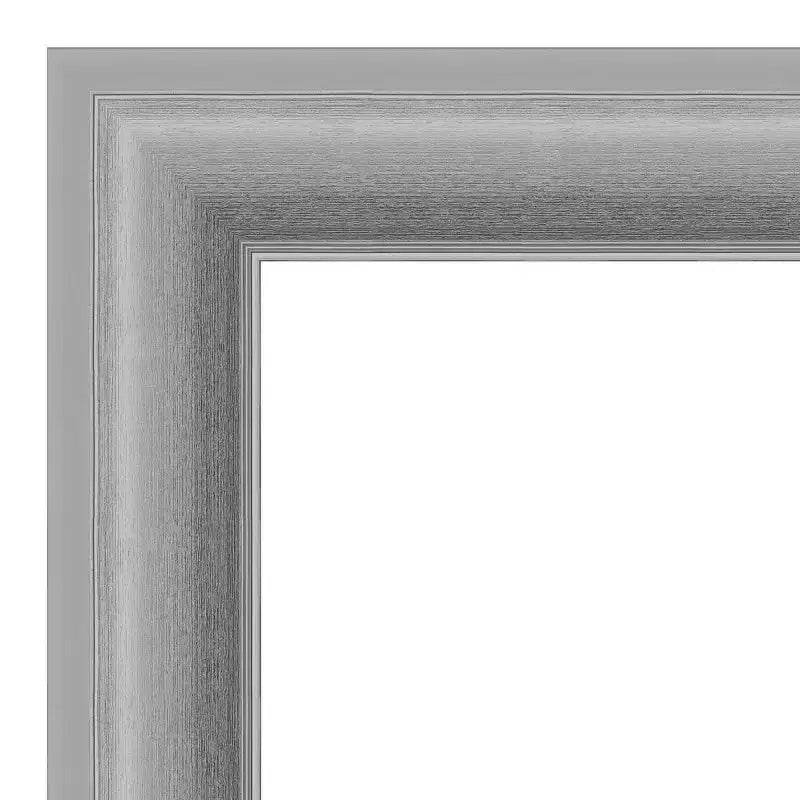 Miroir mural rectangulaire 42" x 30" en nickel poli, sans biseau