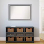 Miroir mural rectangulaire 42" x 30" en nickel poli, sans biseau
