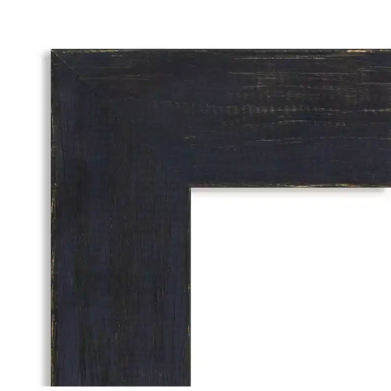 Miroir mural en bois bleu marine 22" x 28", sans biseau, pour salle de bain et chambre à coucher
