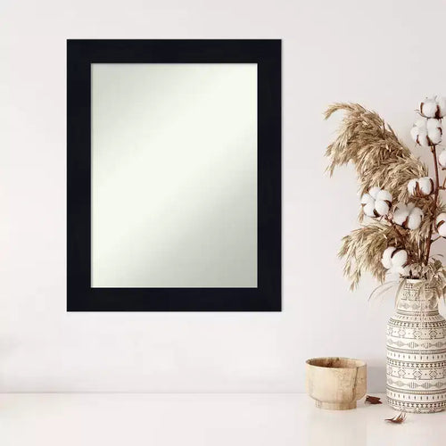 Miroir mural en bois bleu marine 22" x 28", sans biseau, pour salle de bain et chambre à coucher