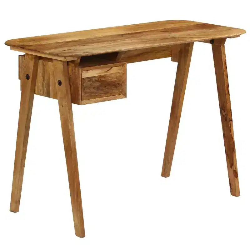 Bureau en bois de manguier massif, 110 x 50 x 76 cm, finition naturelle
