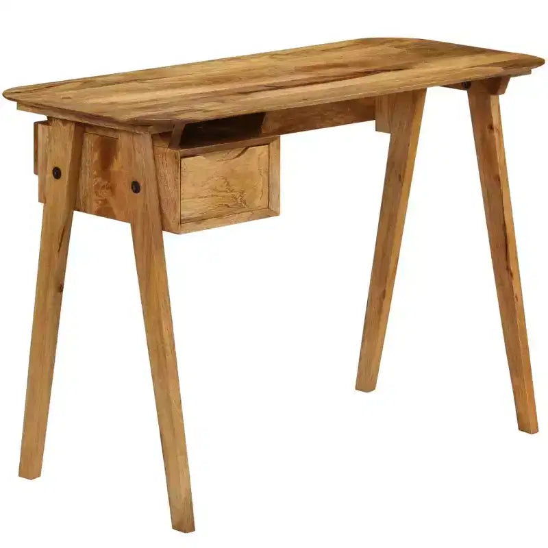 Bureau en bois de manguier massif, 110 x 50 x 76 cm, finition naturelle