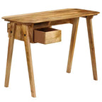 Bureau en bois de manguier massif, 110 x 50 x 76 cm, finition naturelle