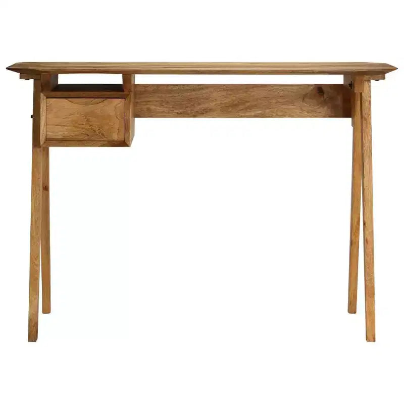 Bureau en bois de manguier massif, 110 x 50 x 76 cm, finition naturelle
