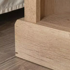 Table de chevet moderne en bois avec tiroir et étagère ouverte