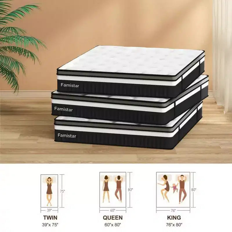 Cadre de lit Queen Size avec tête de lit capitonnée, Lit plateforme avec lattes en bois, Pas besoin de sommier tapissier