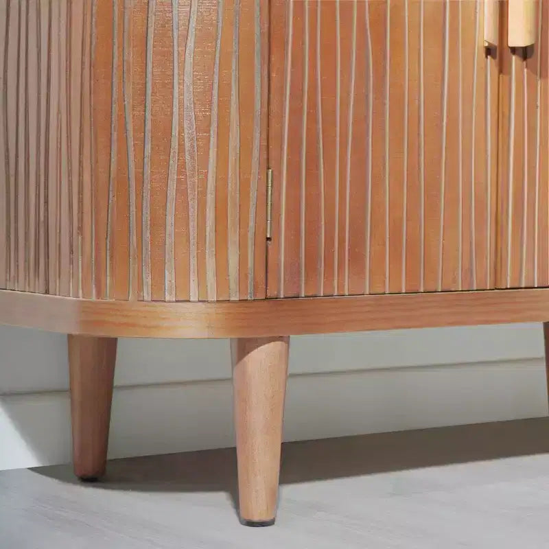 Meuble de rangement d'appoint rustique de 150 cm avec 4 portes et 2 étagères réglables