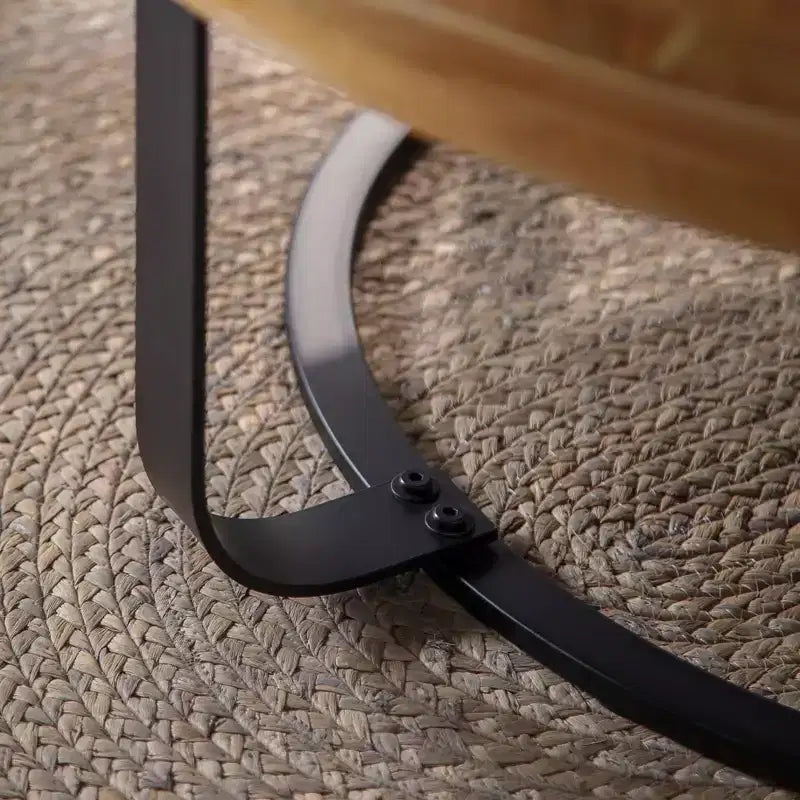 Table basse rétro de 33,86 pouces avec plateau relevable et pieds en métal, table basse ronde, 100 kg