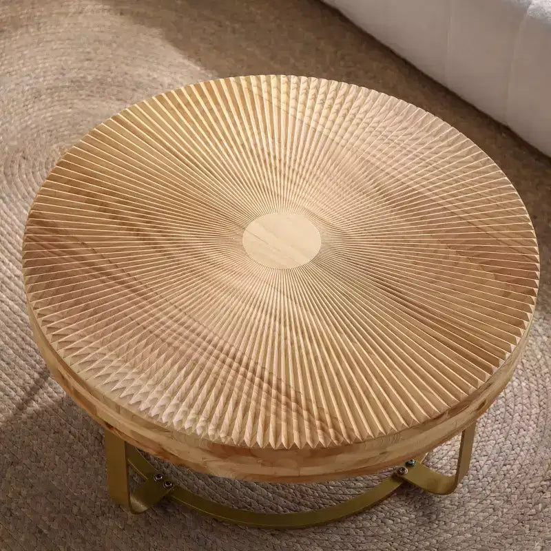 Table basse rétro de 33,86 pouces avec plateau relevable et pieds en métal, table basse ronde, 100 kg