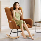 Fauteuil à bascule planeur rembourré moelleux pour chambre de bébé, adultes et petits espaces, intérieur