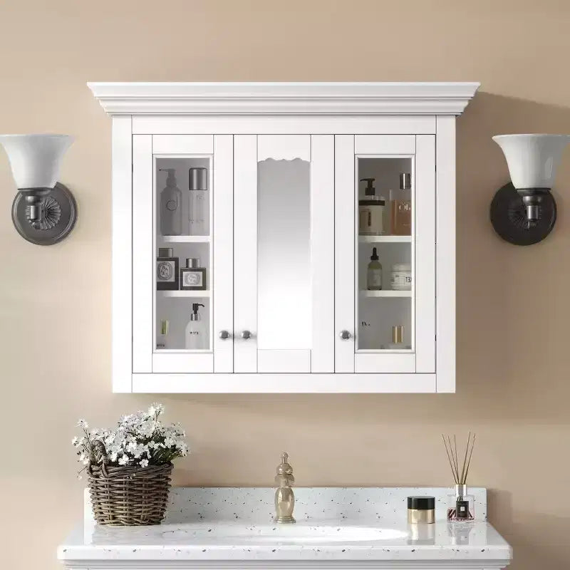Armoire à pharmacie murale de 35 pouces avec miroir et 5 étagères réglables