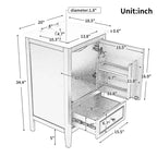 Meuble-lavabo de salle de bain compact avec rangement, meuble de salle de bain en bois avec tiroirs et porte, noir