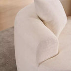 Canapé nuage moderne en chenille en forme de croissant avec oreillers, assise profonde, salon et chambre à coucher
