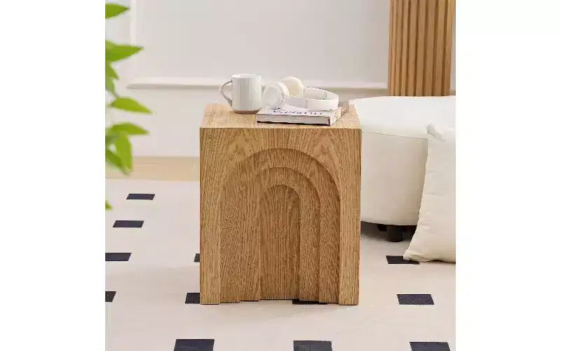 Table d'appoint carrée moderne, table d'appoint en MDF pour salon et chambre à coucher