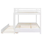 Lit superposé en bois Queen Size avec lit gigogne pour chambre d'enfant et appartement