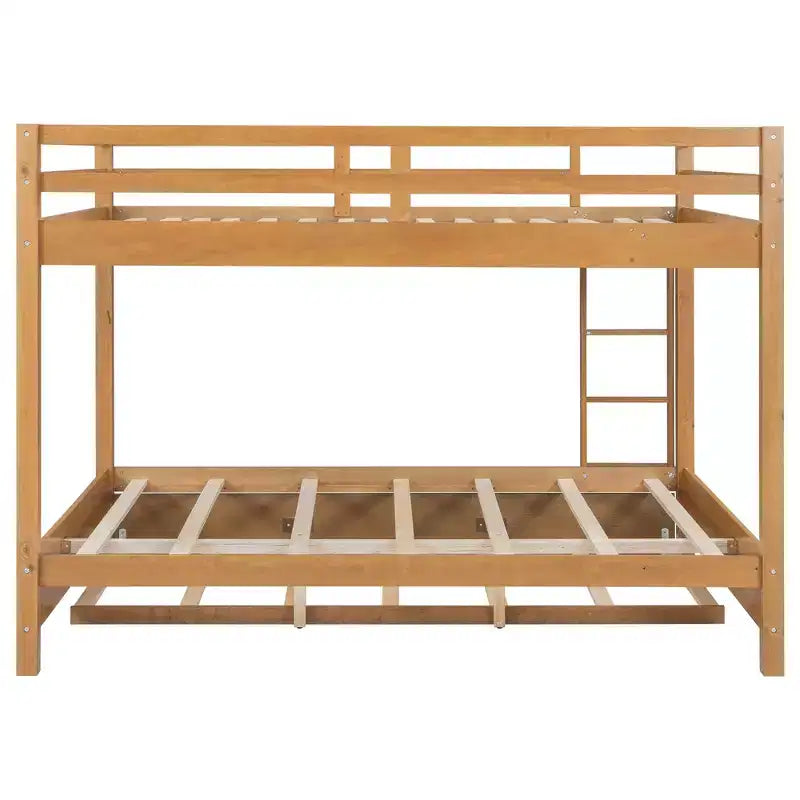 Lit superposé en bois Queen Size avec lit gigogne pour chambre d'enfant et appartement