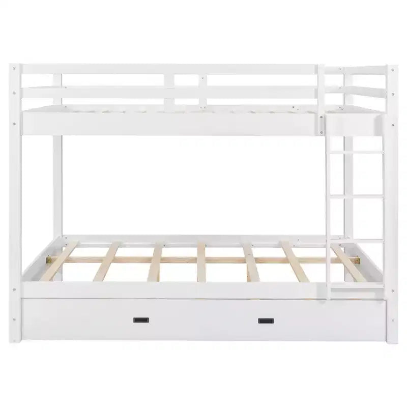 Lit superposé en bois Queen Size avec lit gigogne pour chambre d'enfant et appartement