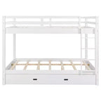 Lit superposé en bois Queen Size avec lit gigogne pour chambre d'enfant et appartement
