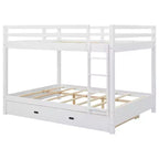 Lit superposé en bois Queen Size avec lit gigogne pour chambre d'enfant et appartement