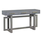 Console Table Artistique Moderne avec 3 Tiroirs, Pieds Croisés, pour Entrée et Salon
