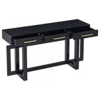 Console Table Artistique Moderne avec 3 Tiroirs, Pieds Croisés, pour Entrée et Salon
