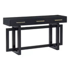 Console Table Artistique Moderne avec 3 Tiroirs, Pieds Croisés, pour Entrée et Salon