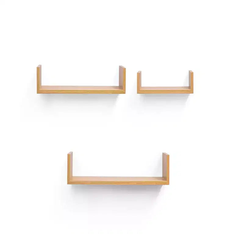 Étagère flottante en bois d'érable de 14 po avec support invisible, fixation murale pour salle de bain, chambre et cuisine