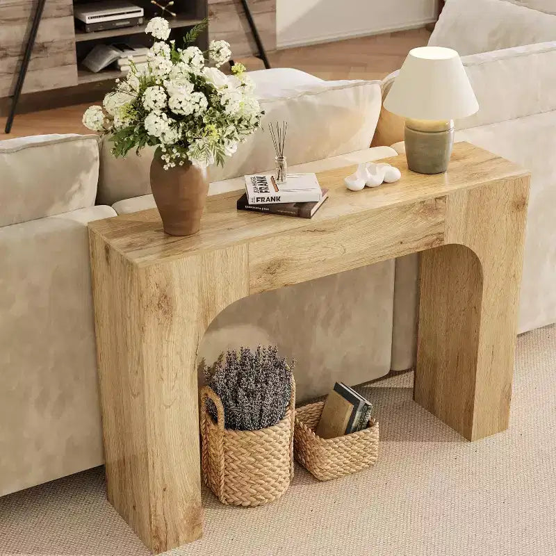 47/63 Table console de ferme rustique – Table d'appoint étroite pour entrée, canapé, couloir et salon