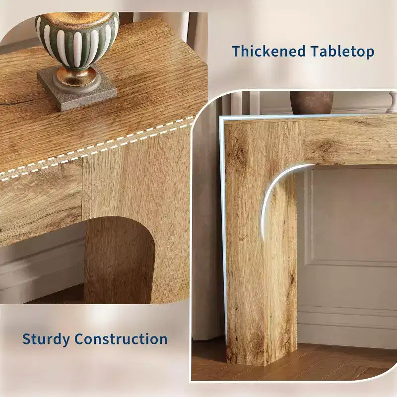 47/63 Table console de ferme rustique – Table d'appoint étroite pour entrée, canapé, couloir et salon