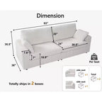 Canapé d'angle modulaire en velours côtelé avec housses lavables