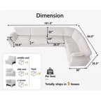 Canapé d'angle modulaire en velours côtelé avec housses lavables