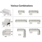 Canapé d'angle modulaire en velours côtelé avec housses lavables
