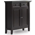 Halifax Entryway Storage Cabinet Hickory Brown - WyndenHall: Adjustable Shelves, Pine & Plywood