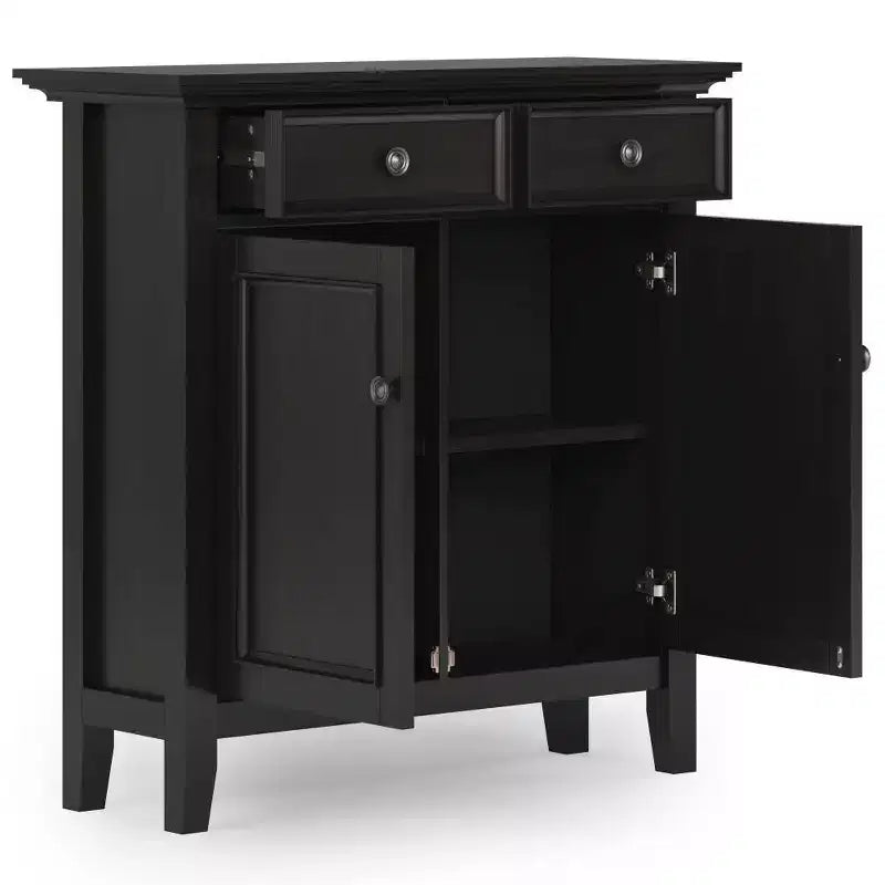 Meuble de rangement pour entrée, Brun Hickory, Étagères réglables, Pin et Contreplaqué