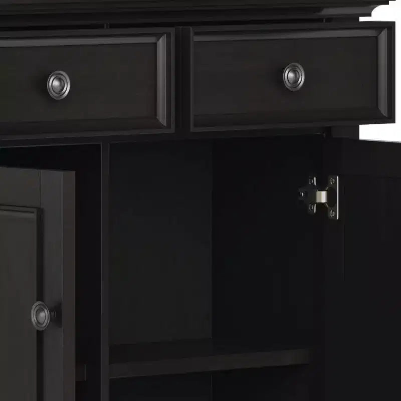 Meuble de rangement pour entrée, Brun Hickory, Étagères réglables, Pin et Contreplaqué
