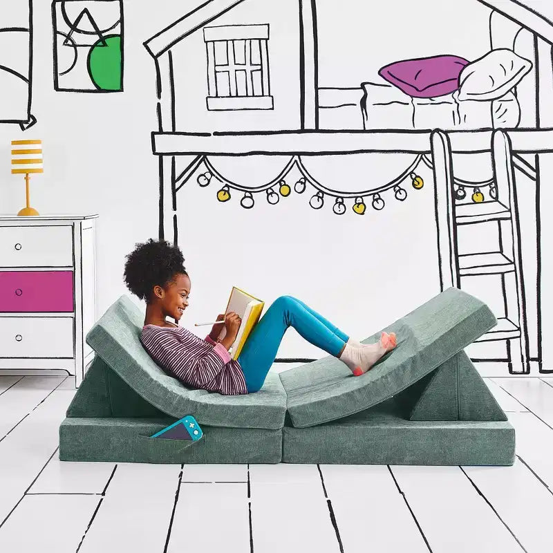 Canapé de jeu pour enfants, pliable et convertible