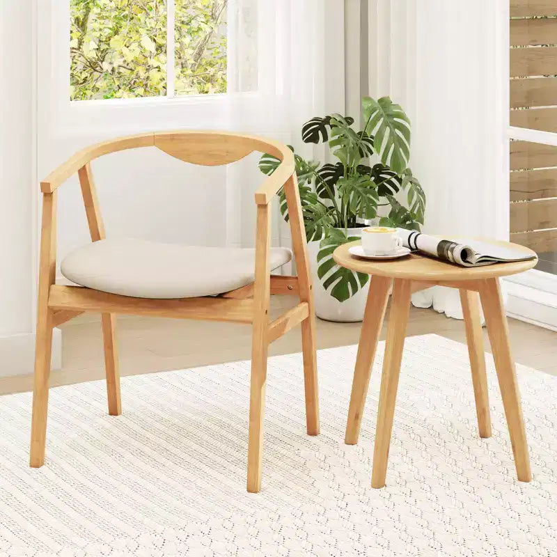 Fauteuil d'appoint moderne en bambou, chaise de loisirs rembourrée pour salon