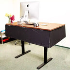Panneau d'intimité sous le bureau pour postes de travail assis-debout, 41 po de large