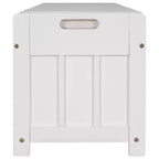 Banc de rangement avec 3 portes persiennes, coussin amovible et rangement dissimulé
