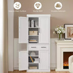 Meuble de rangement de cuisine de 184 cm de haut avec étagères réglables, rangement de salle à manger